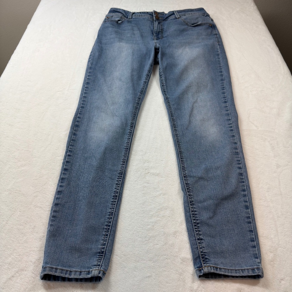 Angels Forever Young Skinny Jeans Women Size 14 Blue Good‎ Stretch Mid Rise